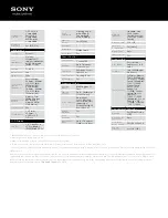 Preview for 4 page of Sony Handycam HDR-XR260V Specifications