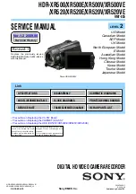 Preview for 1 page of Sony Handycam HDR-XR500E / XR500VE / XR520E / XR520VE Service Manual