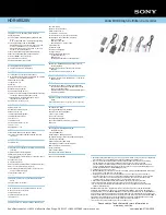 Preview for 2 page of Sony HANDYCAM HDR-XR520E Specifications