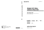 Предварительный просмотр 1 страницы Sony HANDYCAM HVR-S270P Operating Manual