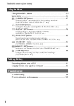 Предварительный просмотр 6 страницы Sony HANDYCAM HVR-S270P Operating Manual