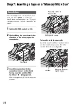 Предварительный просмотр 22 страницы Sony HANDYCAM HVR-S270P Operating Manual