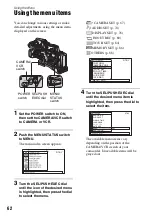 Предварительный просмотр 62 страницы Sony HANDYCAM HVR-S270P Operating Manual