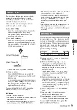 Предварительный просмотр 71 страницы Sony HANDYCAM HVR-S270P Operating Manual