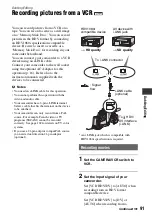 Предварительный просмотр 91 страницы Sony HANDYCAM HVR-S270P Operating Manual