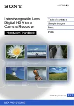 Sony Handycam NEX-VG10 Handbook preview