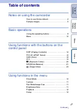 Preview for 3 page of Sony Handycam NEX-VG10 Handbook