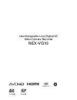 Предварительный просмотр 3 страницы Sony Handycam NEX-VG10 Operating Manual