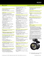 Preview for 2 page of Sony Handycam NEX-VG10 Specifications