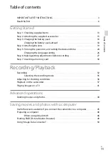 Предварительный просмотр 11 страницы Sony Handycam NEX-VG20H Operating Manual