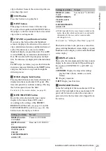 Preview for 21 page of Sony HANDYCAM PMW-320K Operating Instructions Manual