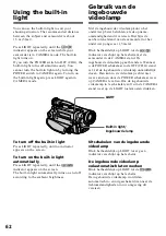 Предварительный просмотр 62 страницы Sony Handycam Vision CCD-TRV107E Operating Instructions Manual