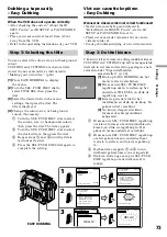 Предварительный просмотр 73 страницы Sony Handycam Vision CCD-TRV107E Operating Instructions Manual