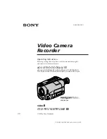 Sony Handycam Vision CCD-TRV14E Operating Instructions Manual preview