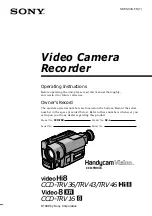 Preview for 1 page of Sony Handycam Vision CCD-TRV16 Operating Instructions Manual