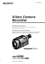 Sony Handycam Vision CCD-TRV300E Operating Instructions Manual preview