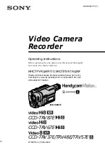 Sony Handycam Vision CCD-TRV37E Operating Instructions Manual preview