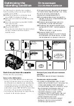 Предварительный просмотр 67 страницы Sony HANDYCAM VISION CCD-TRV45E Operating Instructions Manual