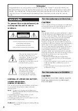 Предварительный просмотр 2 страницы Sony Handycam Vision CCD-TRV715 Operating Instructions Manual