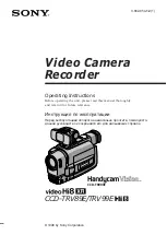 Sony Handycam Vision CCD-TRV89E Operating Instructions Manual preview