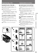 Preview for 65 page of Sony HANDYCAM VISION CCD-TRV94 Operating Instructions Manual