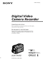 Sony Handycam Vision DCR-TRV5E Operating Instructions Manual preview