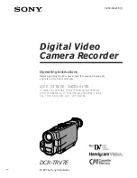 Preview for 2 page of Sony Handycam Vision DCR-TRV7E Operating Instructions Manual