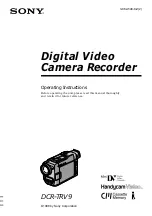 Sony Handycam Vision DCR-TRV9 Operating Instructions Manual preview