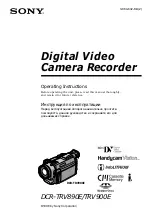 Sony Handycam Vision  DCR-TRV900E Operating Instructions Manual preview