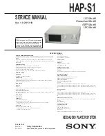 Preview for 1 page of Sony HAP-S1 Service Manual