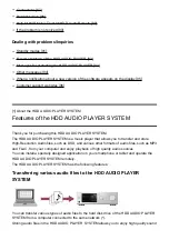 Preview for 5 page of Sony HAP-S1 User Manual