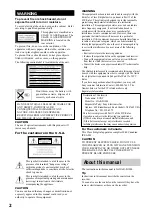 Предварительный просмотр 2 страницы Sony HAR-D1000 - Hard Disc Audio Recorder Operating Instructions Manual