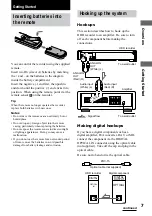 Предварительный просмотр 7 страницы Sony HAR-D1000 - Hard Disc Audio Recorder Operating Instructions Manual