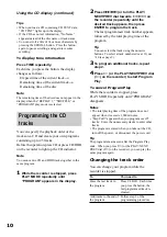 Preview for 10 page of Sony HAR-LH500 Operating Instructions Manual