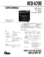 Sony HCD-A290 Service Manual preview