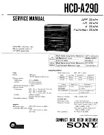 Sony HCD-A290 Service Manual предпросмотр