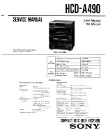 Preview for 1 page of Sony HCD-A490 Service Manual