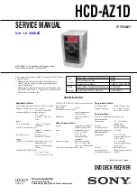 Preview for 1 page of Sony HCD-AZ1D Service Manual