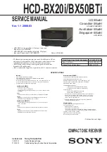 Sony HCD-BX20I - Compact Disc Receiver Component Service Manual предпросмотр