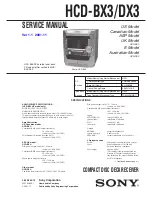 Sony HCD-BX3 Service Manual предпросмотр