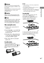 Предварительный просмотр 11 страницы Sony HCD-BX50BTi - Compact Disc Receiver Operating Instructions Manual