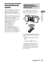 Предварительный просмотр 15 страницы Sony HCD-BX50BTi - Compact Disc Receiver Operating Instructions Manual