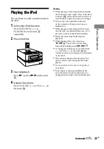 Предварительный просмотр 21 страницы Sony HCD-BX50BTi - Compact Disc Receiver Operating Instructions Manual