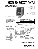 Sony HCD-BX7 Service Manual preview