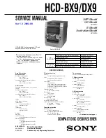 Sony HCD-BX9 Service Manual предпросмотр