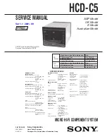 Предварительный просмотр 1 страницы Sony HCD-C5 Service Manual