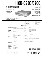 Sony HCD-C700 - Tuner Cd Player Service Manual preview