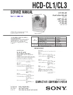 Preview for 1 page of Sony HCD-CL1 Service Manual
