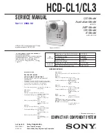 Предварительный просмотр 1 страницы Sony HCD-CL1 Service Manual