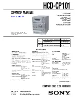 Preview for 1 page of Sony HCD-CP101 Service Manual